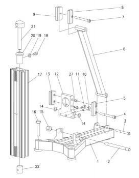 Drill stand-without slide